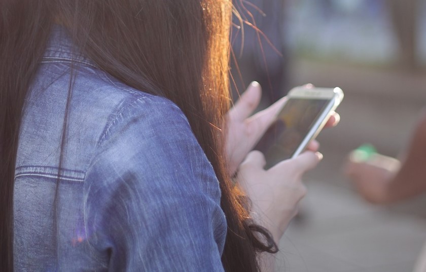 girl on phone