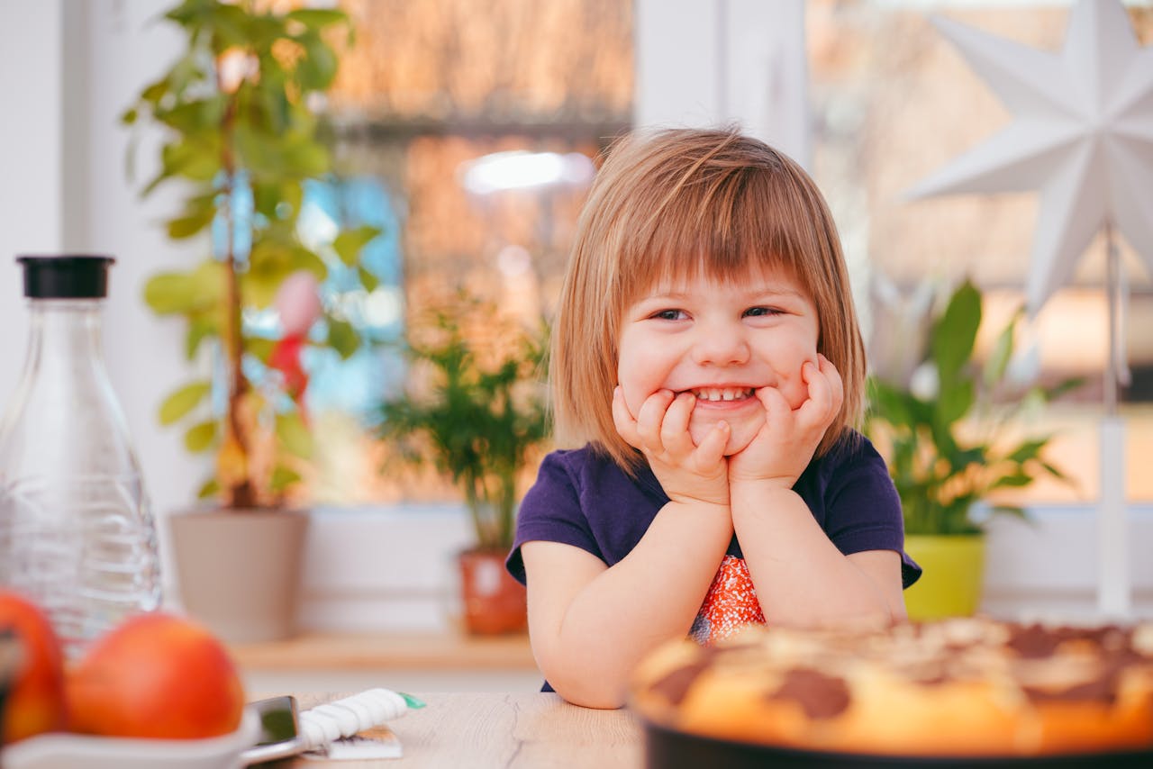 child with food