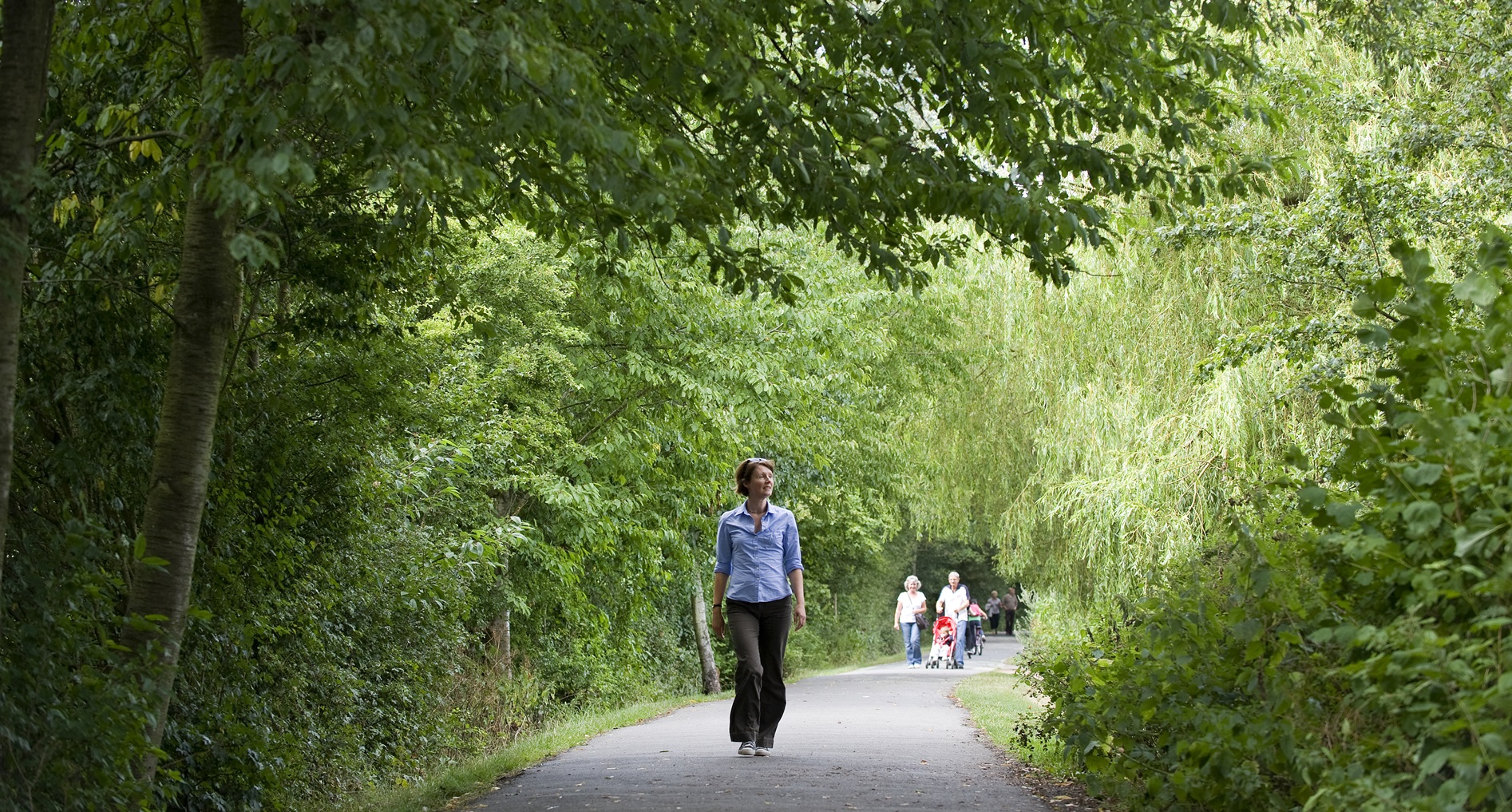 Walking in Arrow Vale Park Redditch