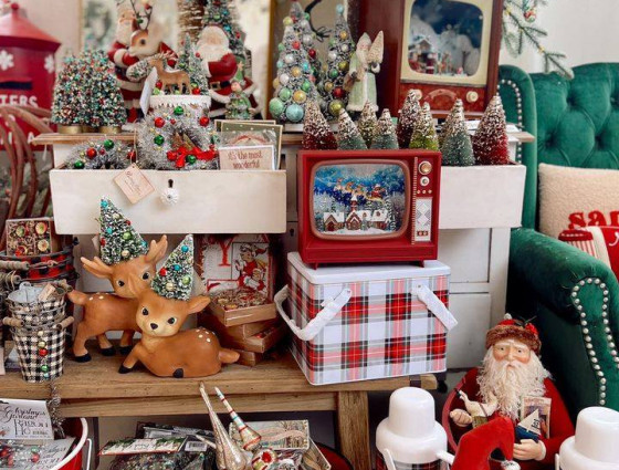Display of items for sale at a Christmas Market