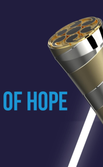 A Baton next to a blue title reading the The Baton of Hope