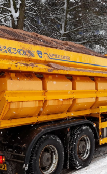 Gritter in the snow